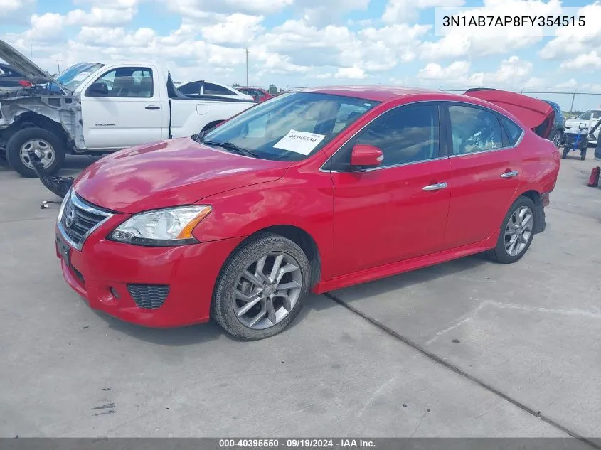 2015 Nissan Sentra Sr VIN: 3N1AB7AP8FY354515 Lot: 40395550