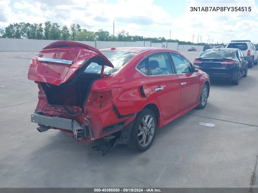 2015 Nissan Sentra Sr VIN: 3N1AB7AP8FY354515 Lot: 40395550