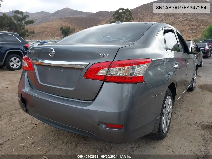 3N1AB7AP7FY347264 2015 Nissan Sentra Sv