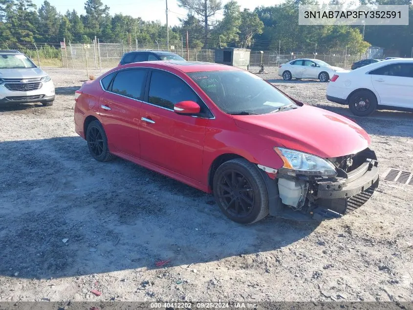 3N1AB7AP3FY352591 2015 Nissan Sentra Sr