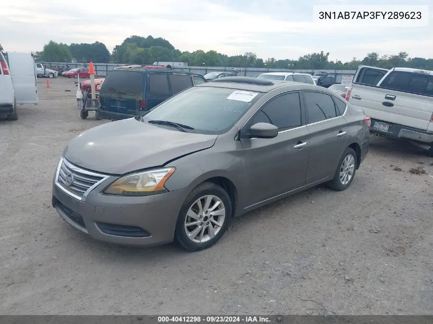 2015 Nissan Sentra Sv VIN: 3N1AB7AP3FY289623 Lot: 40412298