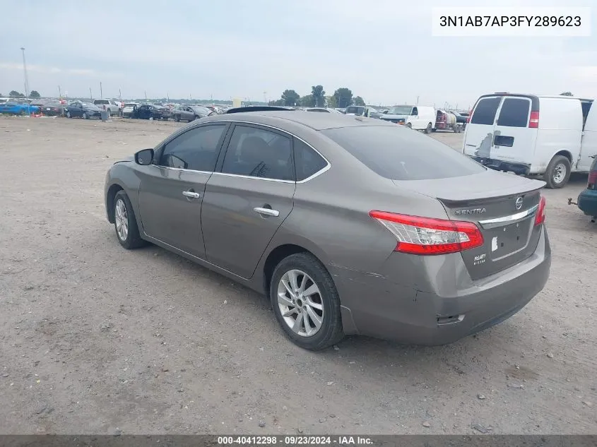 2015 Nissan Sentra Sv VIN: 3N1AB7AP3FY289623 Lot: 40412298