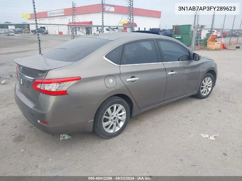 2015 Nissan Sentra Sv VIN: 3N1AB7AP3FY289623 Lot: 40412298