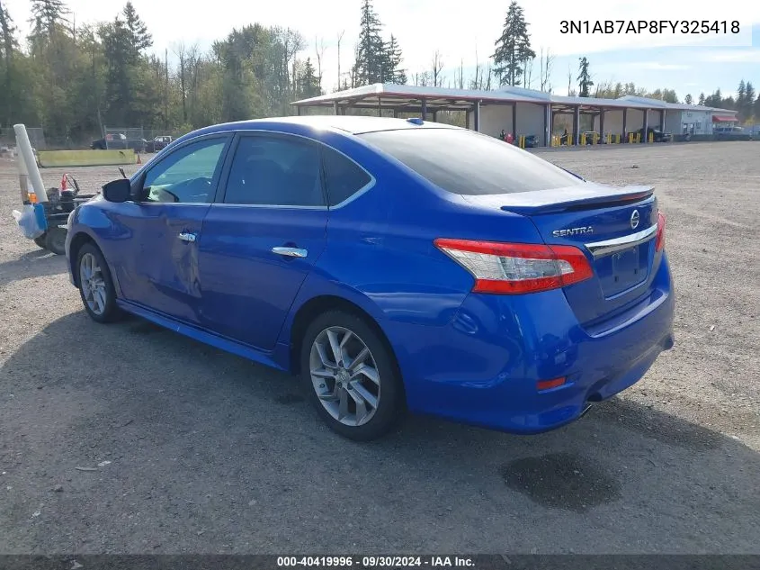 2015 Nissan Sentra S/Sv/Sr/Sl VIN: 3N1AB7AP8FY325418 Lot: 40419996