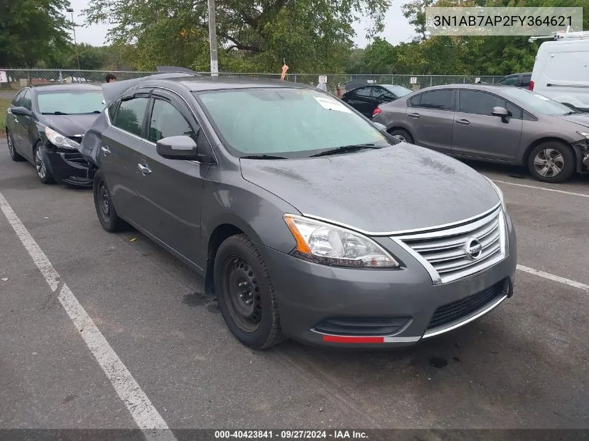 2015 Nissan Sentra Sv VIN: 3N1AB7AP2FY364621 Lot: 40423841