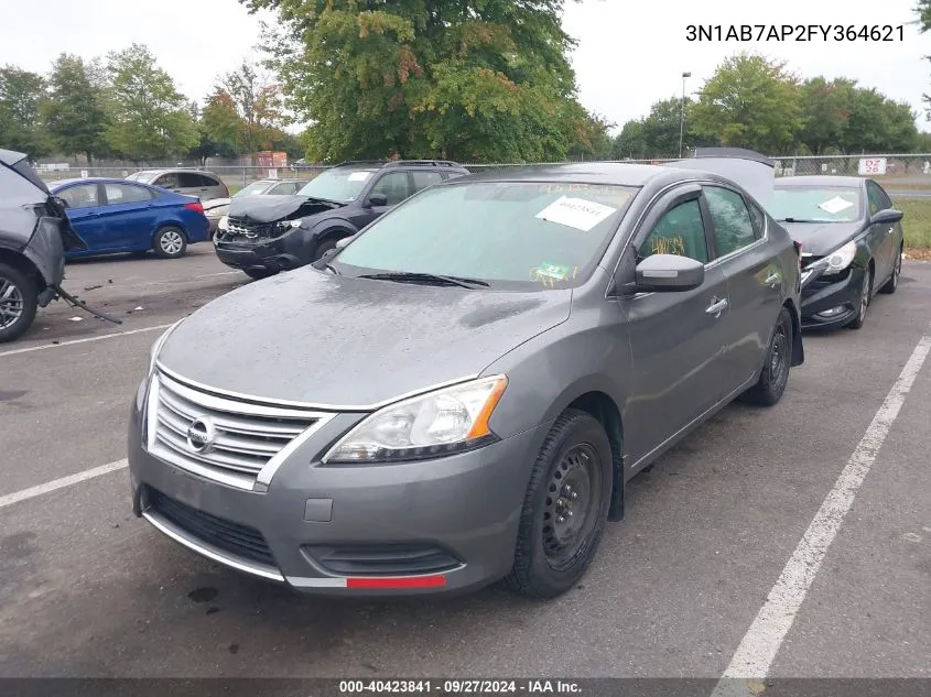 3N1AB7AP2FY364621 2015 Nissan Sentra Sv