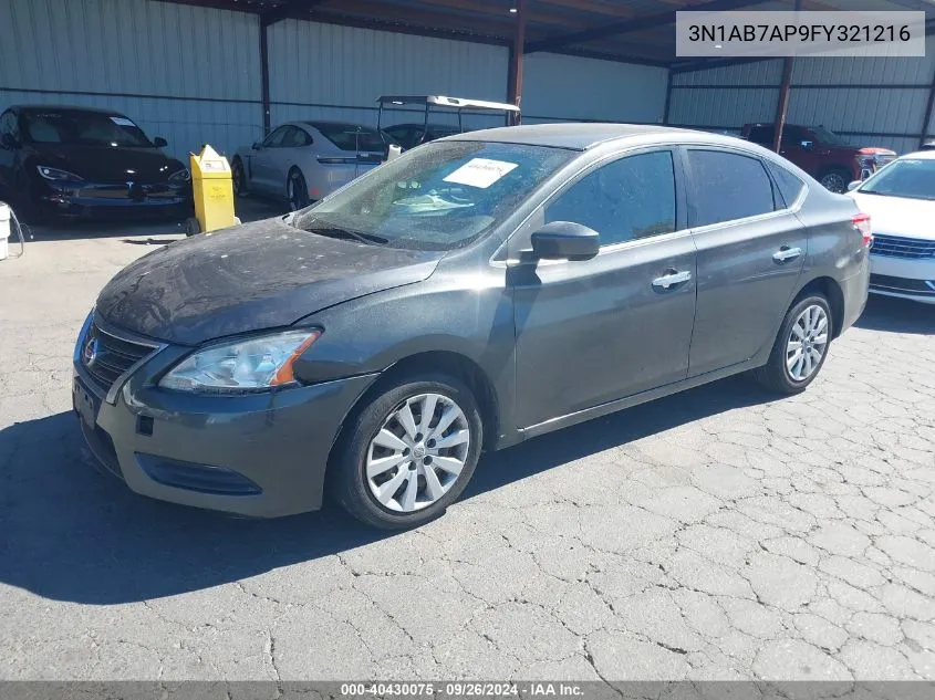 3N1AB7AP9FY321216 2015 Nissan Sentra S