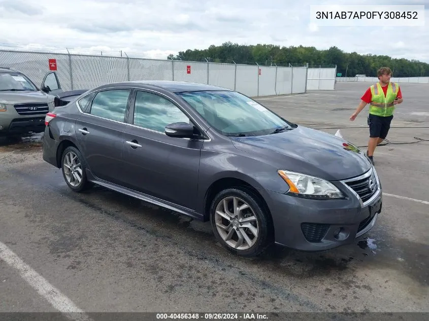 3N1AB7AP0FY308452 2015 Nissan Sentra Sr