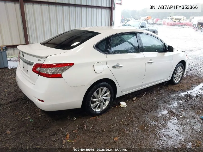 2015 Nissan Sentra Sv VIN: 3N1AB7AP1FY353366 Lot: 40459079