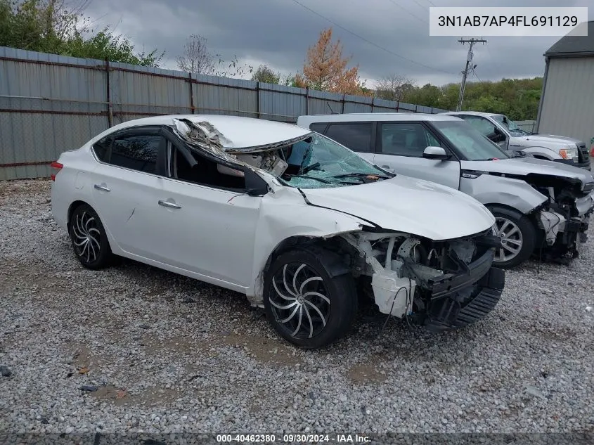 2015 Nissan Sentra S/Sv/Sr/Sl VIN: 3N1AB7AP4FL691129 Lot: 40462380