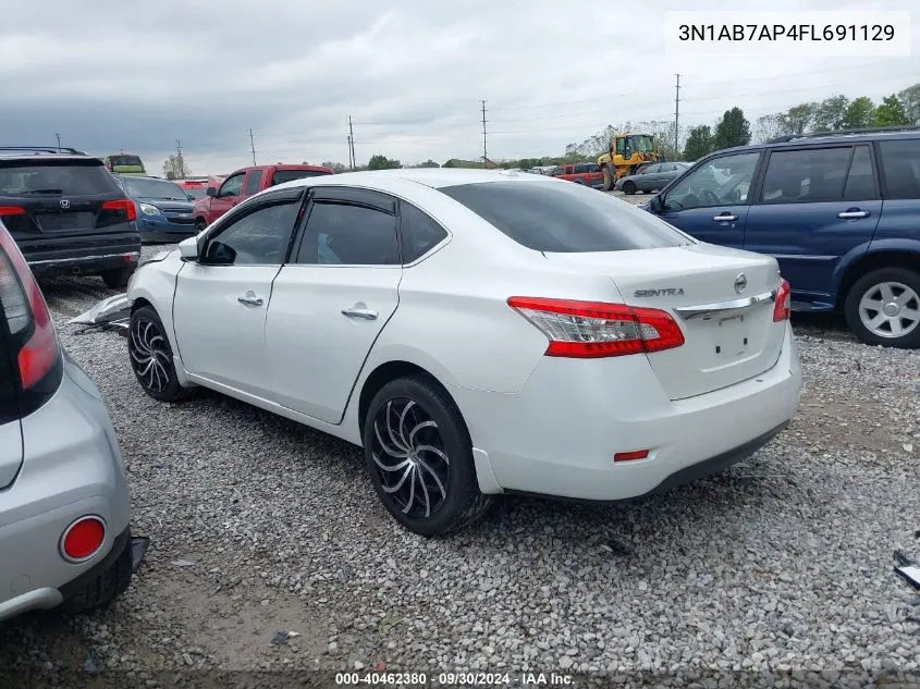 2015 Nissan Sentra S/Sv/Sr/Sl VIN: 3N1AB7AP4FL691129 Lot: 40462380