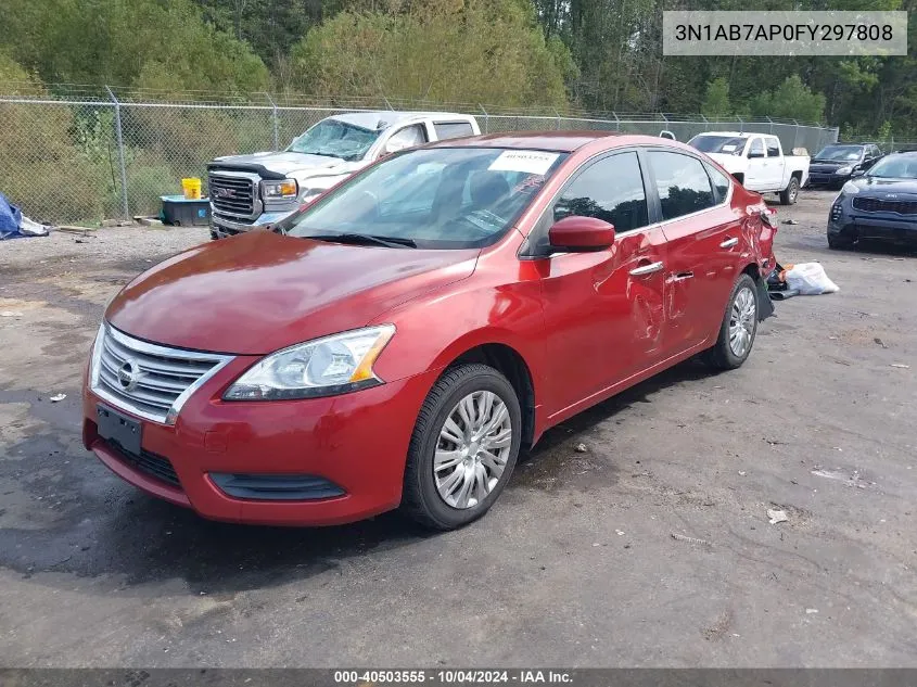 2015 Nissan Sentra Sv VIN: 3N1AB7AP0FY297808 Lot: 40503555