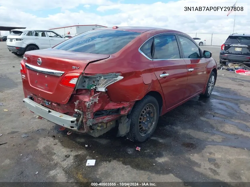 3N1AB7AP0FY297808 2015 Nissan Sentra Sv