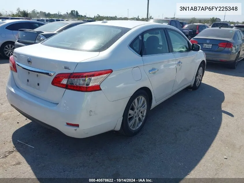 2015 Nissan Sentra Sl VIN: 3N1AB7AP6FY225348 Lot: 40578622