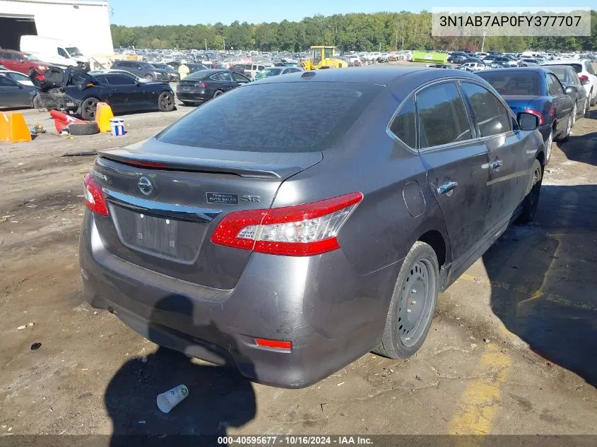 2015 Nissan Sentra Sr VIN: 3N1AB7AP0FY377707 Lot: 40595677