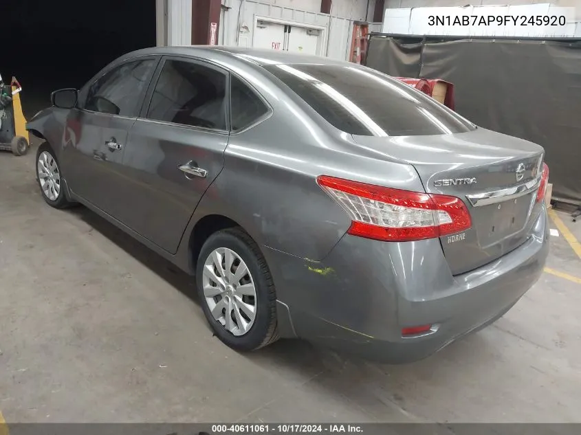 3N1AB7AP9FY245920 2015 Nissan Sentra S/Sv/Sr/Sl