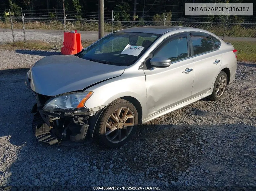 3N1AB7AP0FY316387 2015 Nissan Sentra Sr