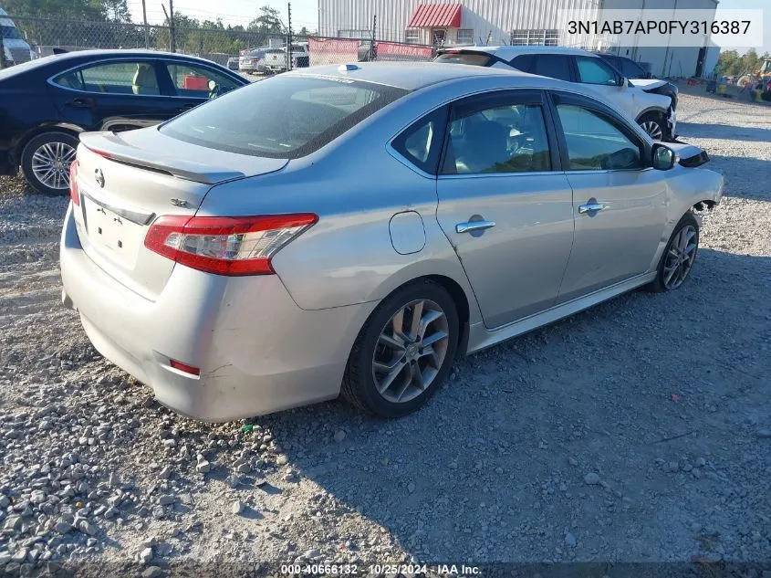 3N1AB7AP0FY316387 2015 Nissan Sentra Sr