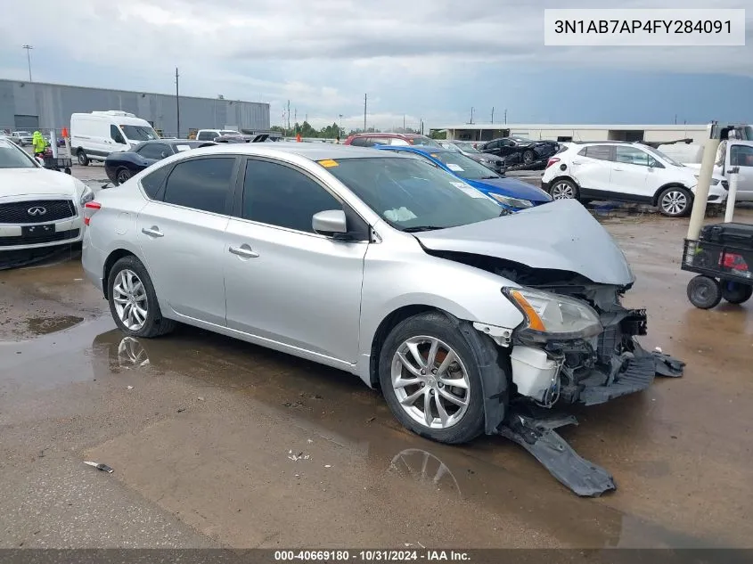 2015 Nissan Sentra S VIN: 3N1AB7AP4FY284091 Lot: 40669180