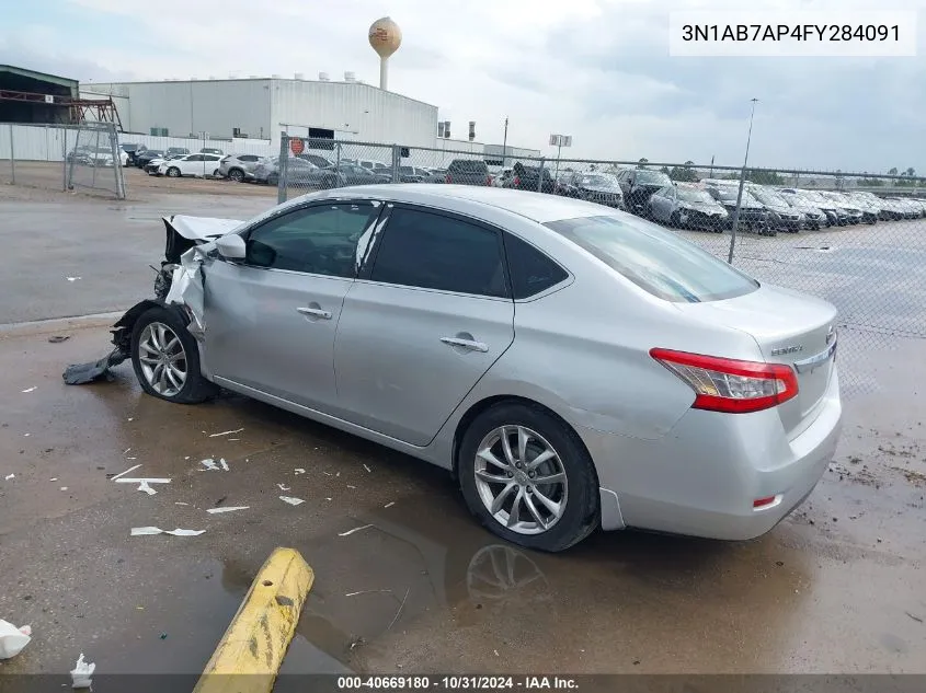 2015 Nissan Sentra S VIN: 3N1AB7AP4FY284091 Lot: 40669180