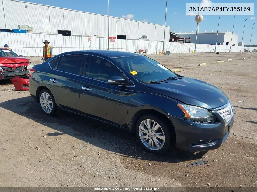 2015 Nissan Sentra Sl VIN: 3N1AB7AP4FY365169 Lot: 40676751