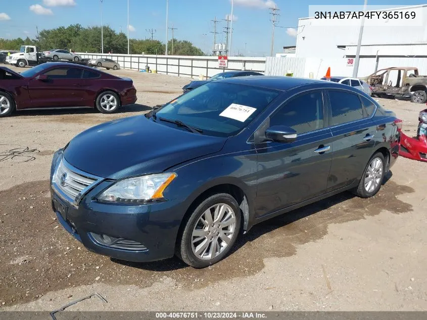 2015 Nissan Sentra Sl VIN: 3N1AB7AP4FY365169 Lot: 40676751