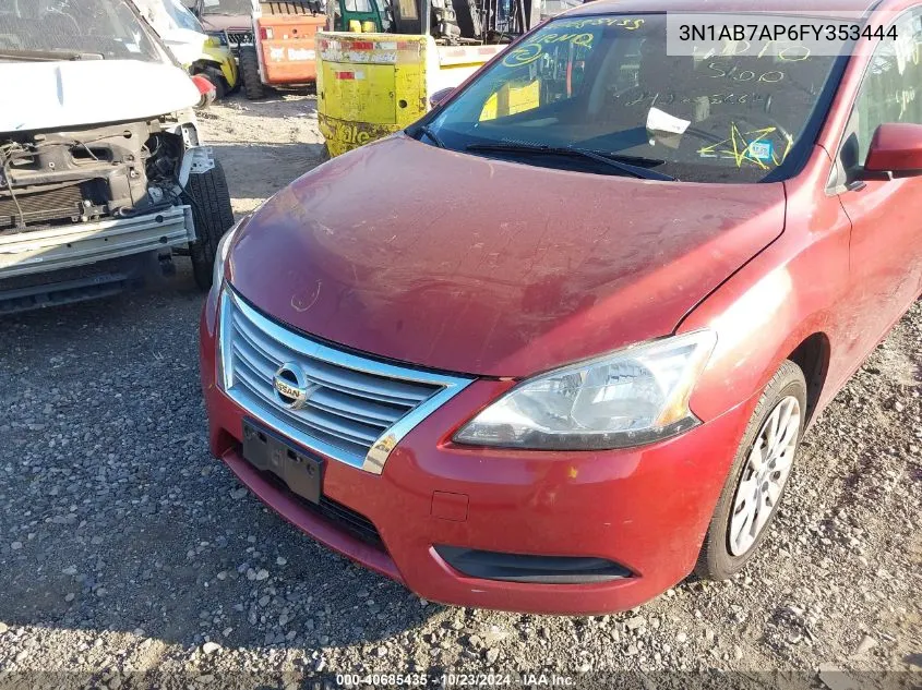 2015 Nissan Sentra Sv VIN: 3N1AB7AP6FY353444 Lot: 40685435