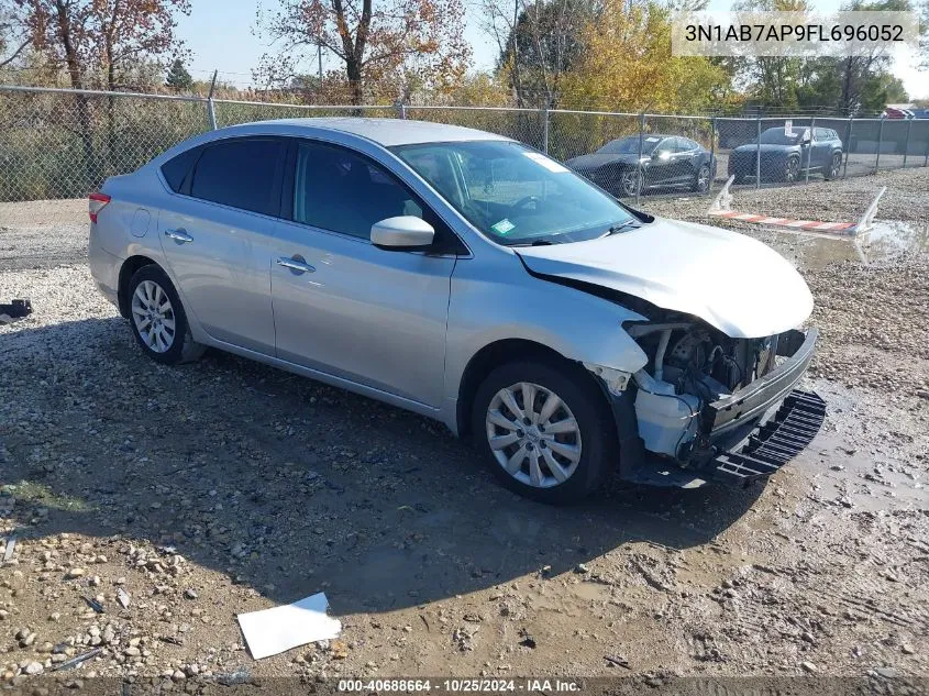 2015 Nissan Sentra Sv VIN: 3N1AB7AP9FL696052 Lot: 40688664