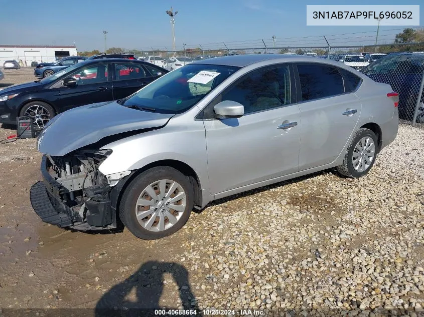 2015 Nissan Sentra Sv VIN: 3N1AB7AP9FL696052 Lot: 40688664