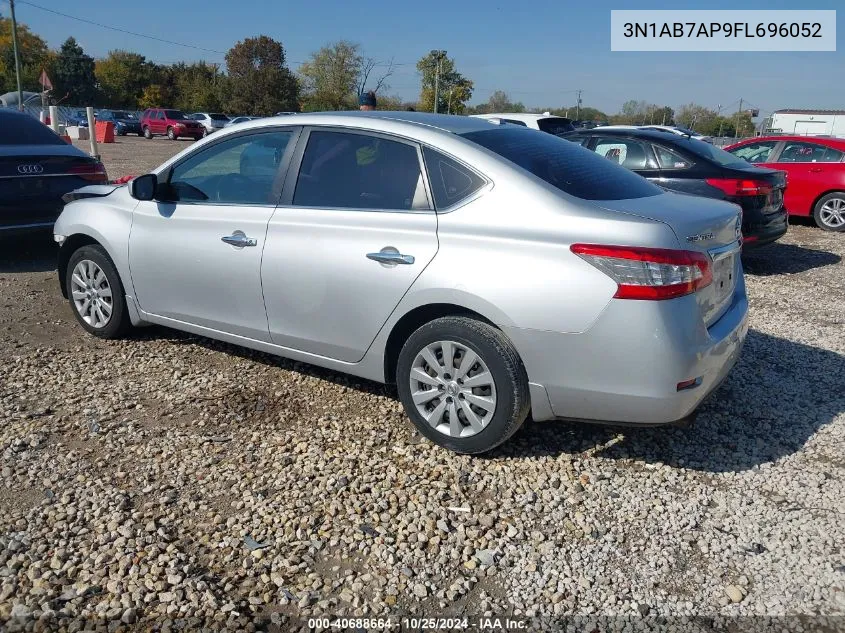 2015 Nissan Sentra Sv VIN: 3N1AB7AP9FL696052 Lot: 40688664