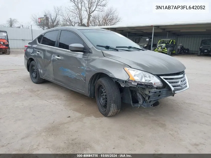 2015 Nissan Sentra Sv VIN: 3N1AB7AP3FL642052 Lot: 40691715