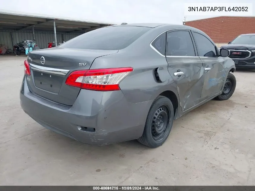 2015 Nissan Sentra Sv VIN: 3N1AB7AP3FL642052 Lot: 40691715