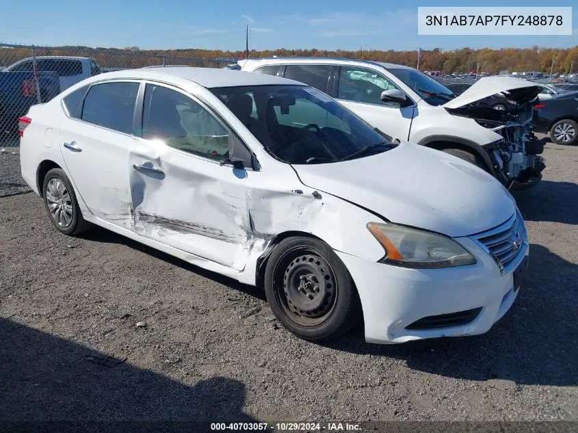 3N1AB7AP7FY248878 2015 Nissan Sentra Fe+ S/S/Sl/Sr/Sv