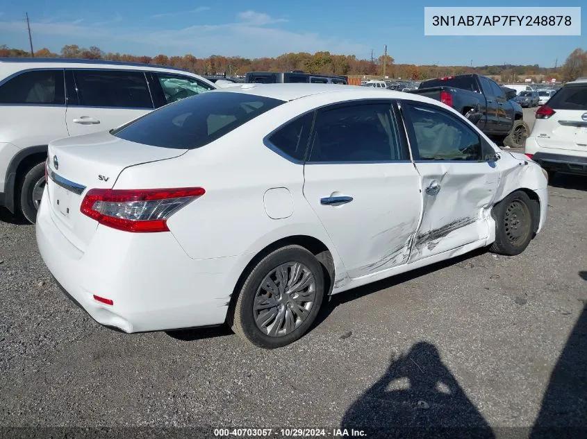 3N1AB7AP7FY248878 2015 Nissan Sentra Fe+ S/S/Sl/Sr/Sv