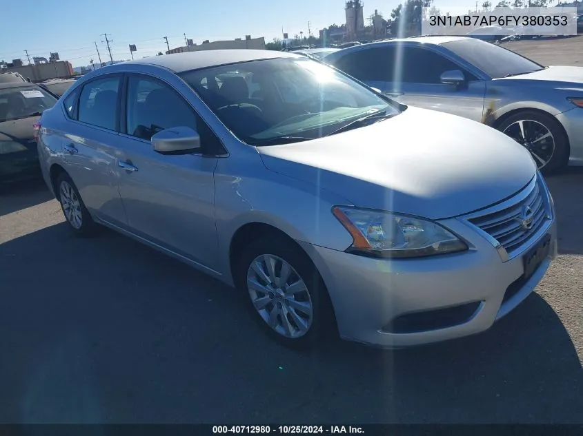 3N1AB7AP6FY380353 2015 Nissan Sentra S