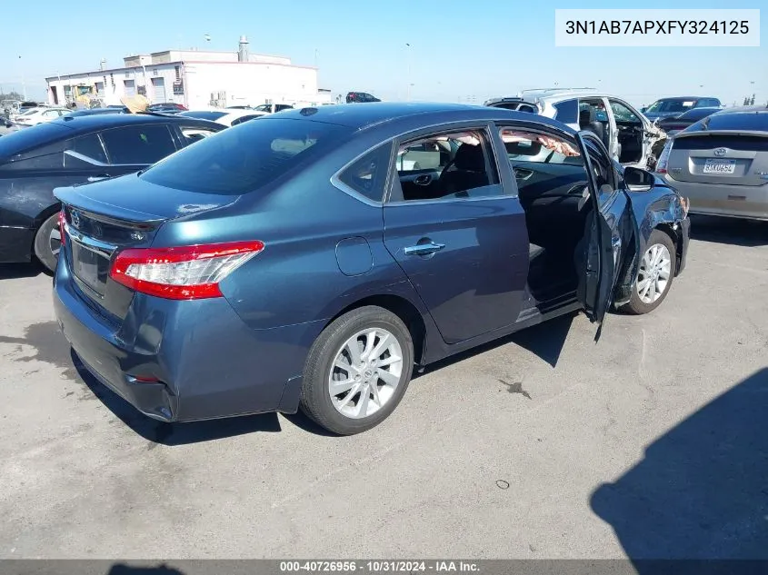 2015 Nissan Sentra Sv VIN: 3N1AB7APXFY324125 Lot: 40726956