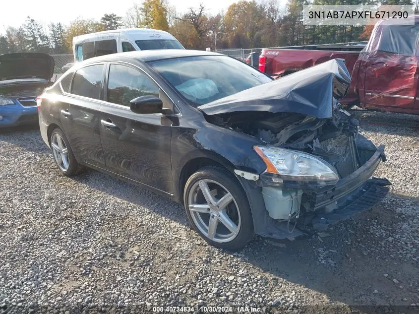 3N1AB7APXFL671290 2015 Nissan Sentra Sv