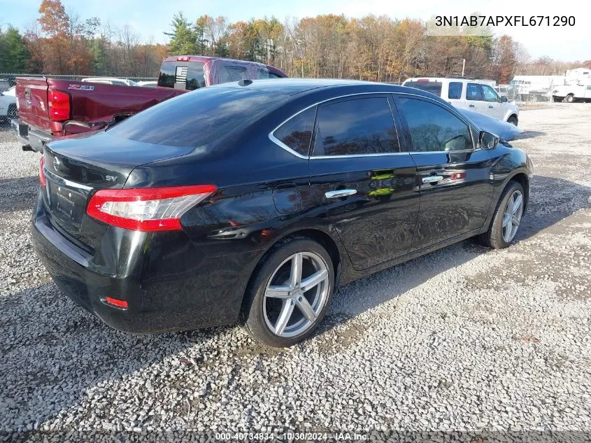 2015 Nissan Sentra Sv VIN: 3N1AB7APXFL671290 Lot: 40734834