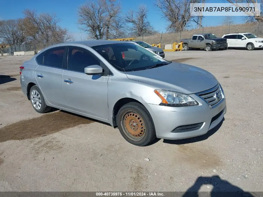 2015 Nissan Sentra Sv VIN: 3N1AB7AP8FL690971 Lot: 40735975