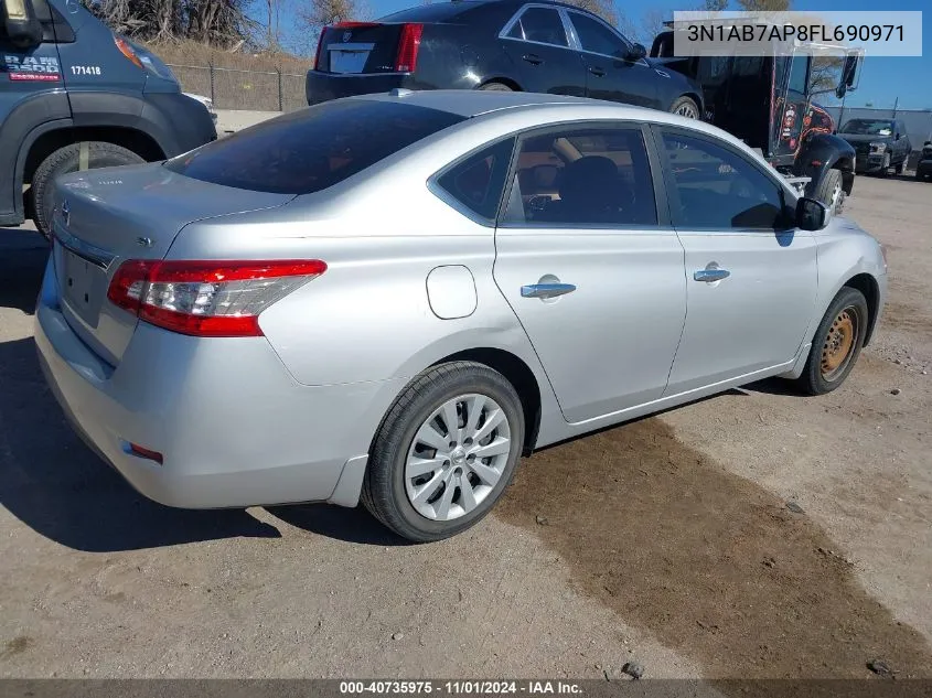 2015 Nissan Sentra Sv VIN: 3N1AB7AP8FL690971 Lot: 40735975