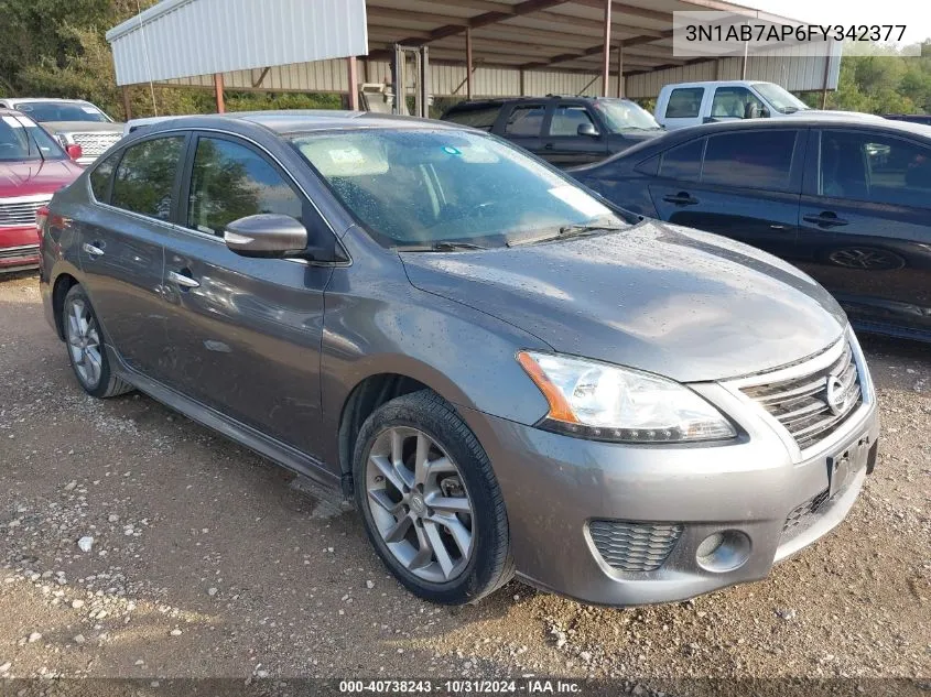 2015 Nissan Sentra Sr VIN: 3N1AB7AP6FY342377 Lot: 40738243