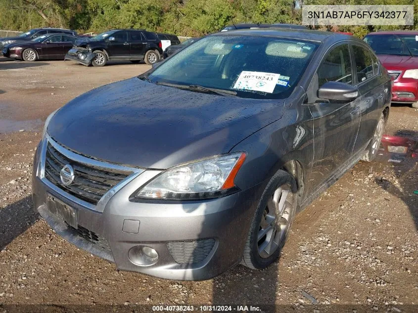 2015 Nissan Sentra Sr VIN: 3N1AB7AP6FY342377 Lot: 40738243