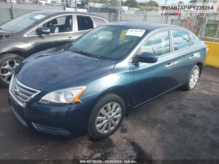 2015 Nissan Sentra Sv VIN: 3N1AB7AP4FY239264 Lot: 40738289