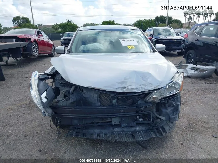 3N1AB7AP0FL691144 2015 Nissan Sentra Sv