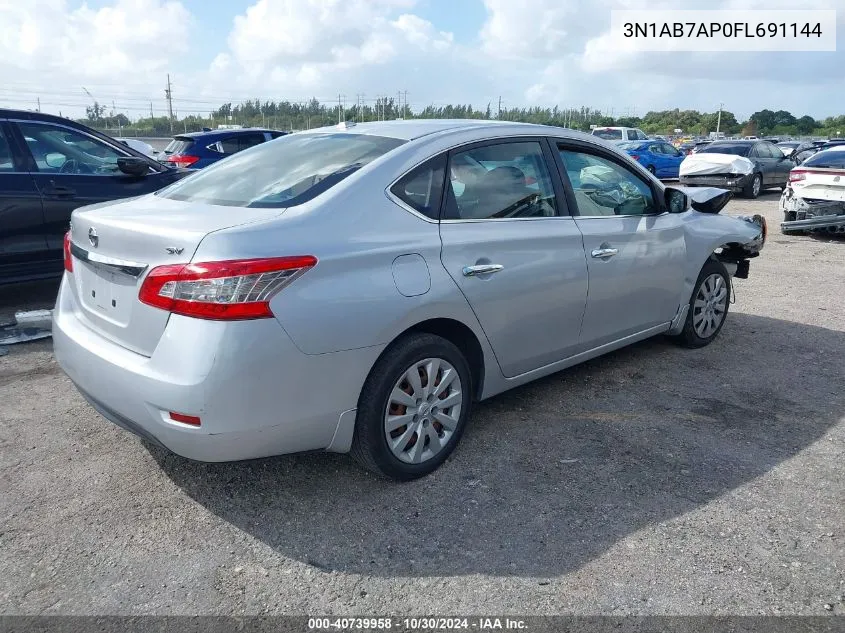 3N1AB7AP0FL691144 2015 Nissan Sentra Sv