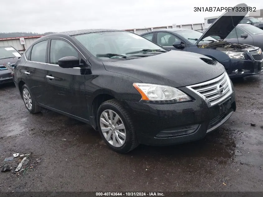 2015 Nissan Sentra S VIN: 3N1AB7AP9FY328182 Lot: 40743644