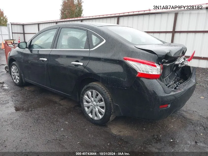 2015 Nissan Sentra S VIN: 3N1AB7AP9FY328182 Lot: 40743644