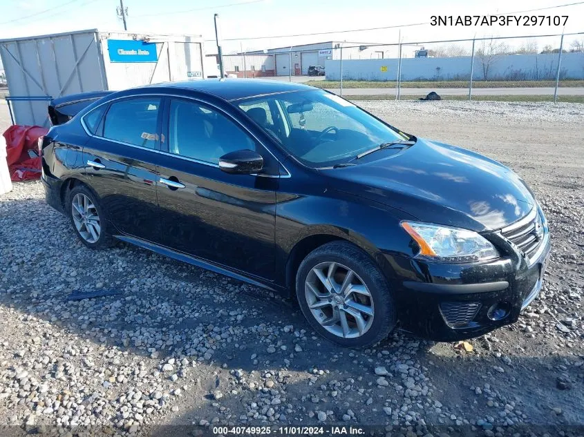 2015 Nissan Sentra Sr VIN: 3N1AB7AP3FY297107 Lot: 40749925