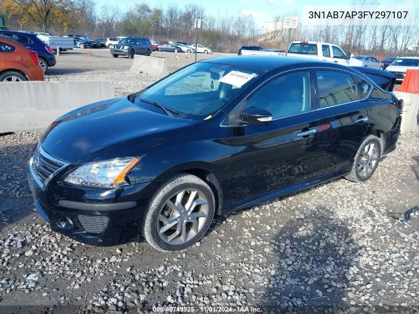 2015 Nissan Sentra Sr VIN: 3N1AB7AP3FY297107 Lot: 40749925