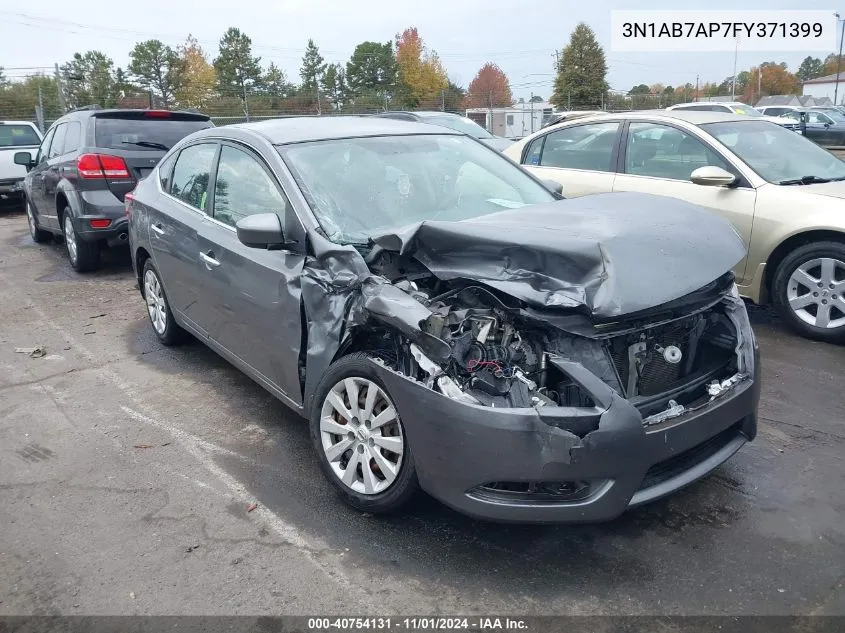 2015 Nissan Sentra S VIN: 3N1AB7AP7FY371399 Lot: 40754131